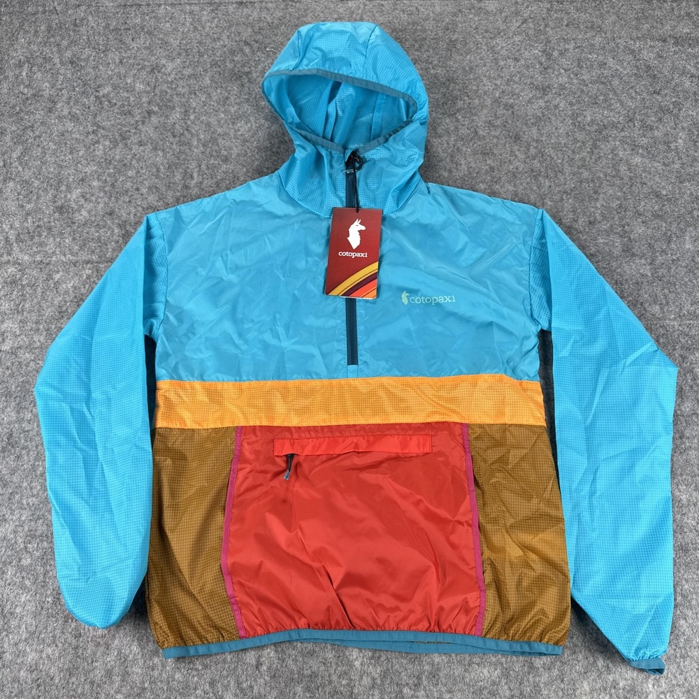Cotopaxi Teca Half Zip Windbreaker Jacket Womens XXS Blue Multi Swoop Hooded New